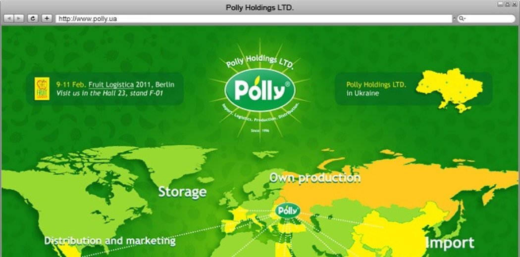 Промо-страница компании «Polly Holdings LTD»