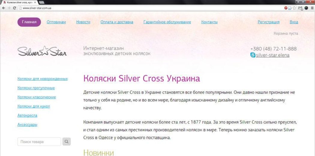 Інтернет-магазин компанії «Silver Star»