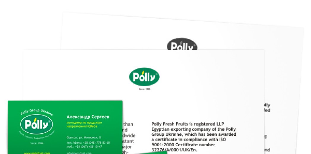 Фірмовий стиль компанії «Polly Group Ukraine»