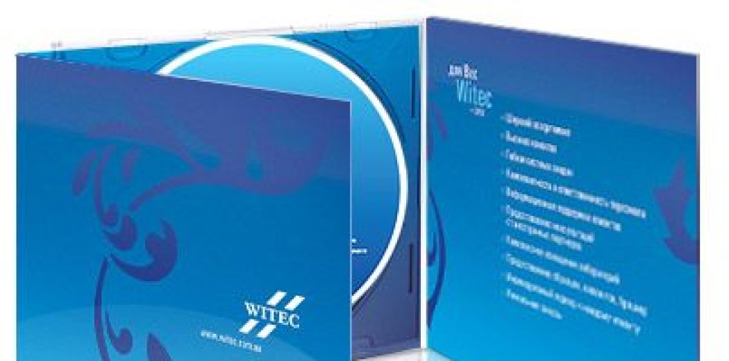 Диск і обкладинка для презентаційних матеріалів компанії «Вітек»