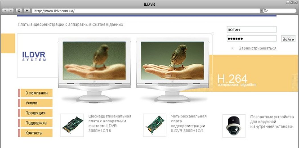 Сайт компании «ILDVR» в Украине