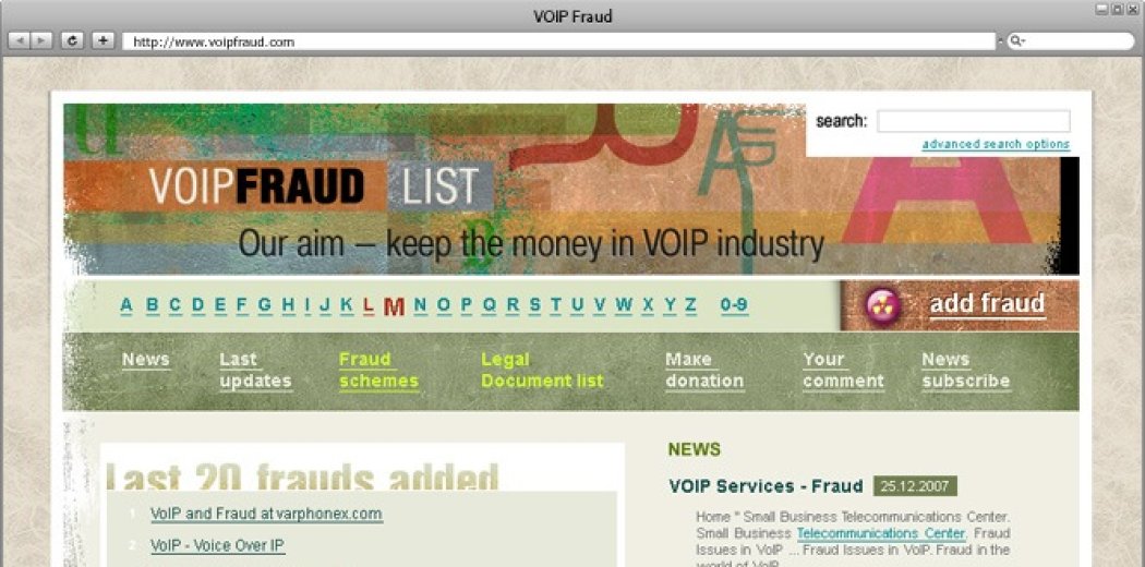 Дизайн сайту «VoIP fraud» компанії «Speedflow»