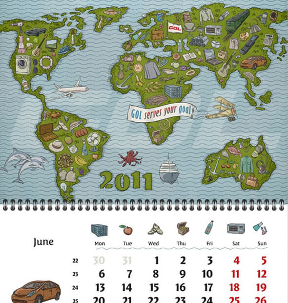 Календарь компании «Global Ocean Link» на 2011 год