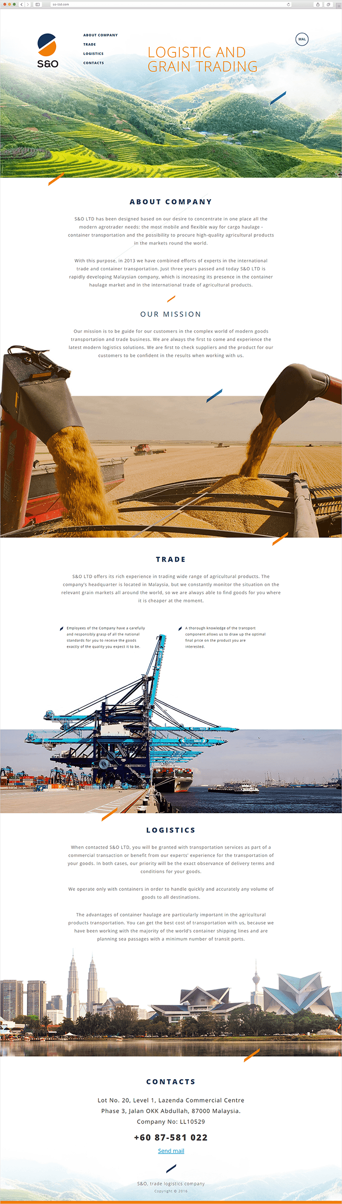 Лендинг S&O LTD